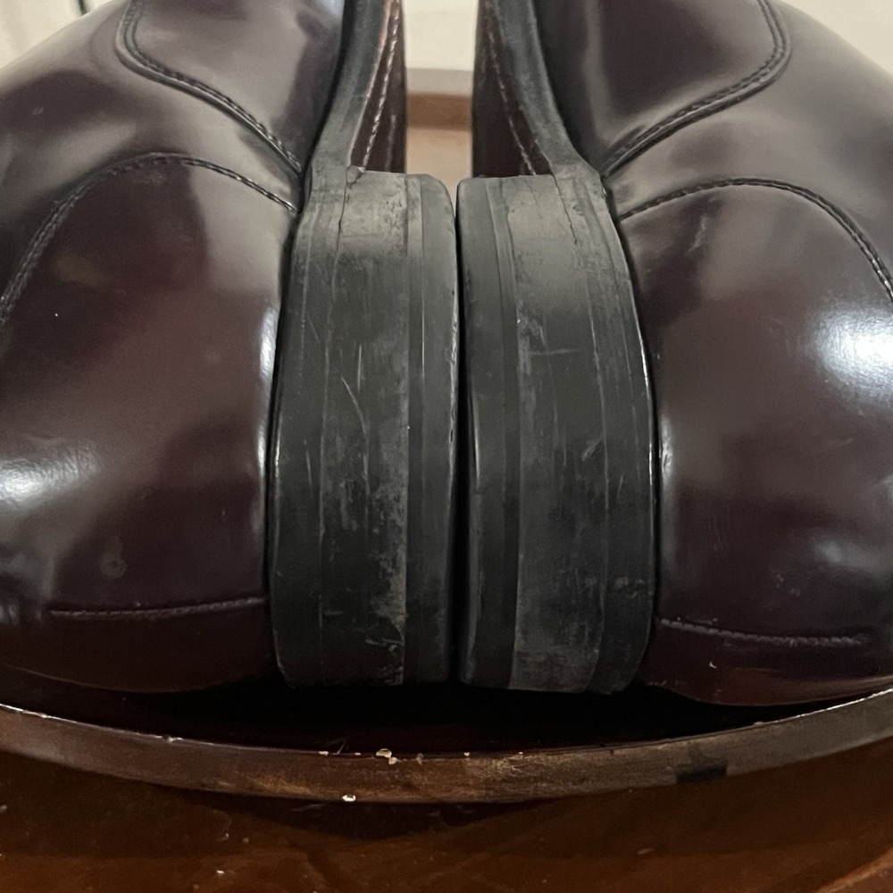 Florsheim Imperial Mens Burgundy Leather Cap Toe Oxford Dress Shoes 630968 10 D - Picture 12 of 12